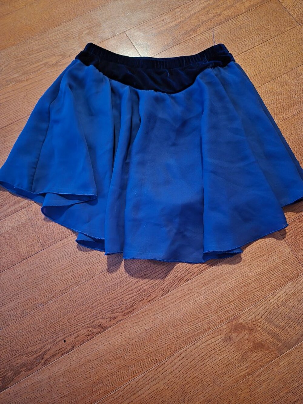 Jerry’s Figure Skating Skirt Adult Small Royal Blue Layered Chiffon Pull-On